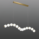 Підвісна люстра з білими перлинами L-100 cm Led 14W White Pearls 251018-100006377