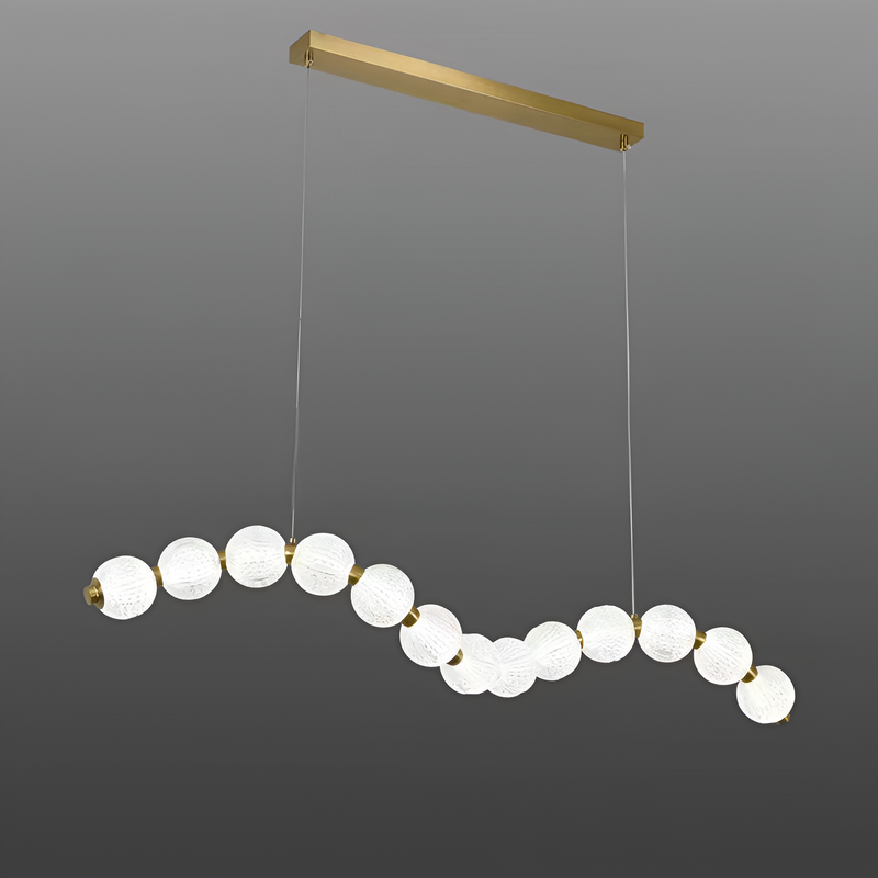 Підвісна люстра з білими перлинами L-100 cm Led 14W White Pearls 251018-100006377