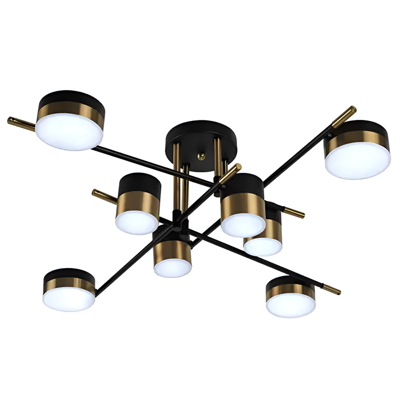 Люстра чорна з золотом L-75 cm H-25 cm Led 52W Gold+Black Satellite 230747-100002378