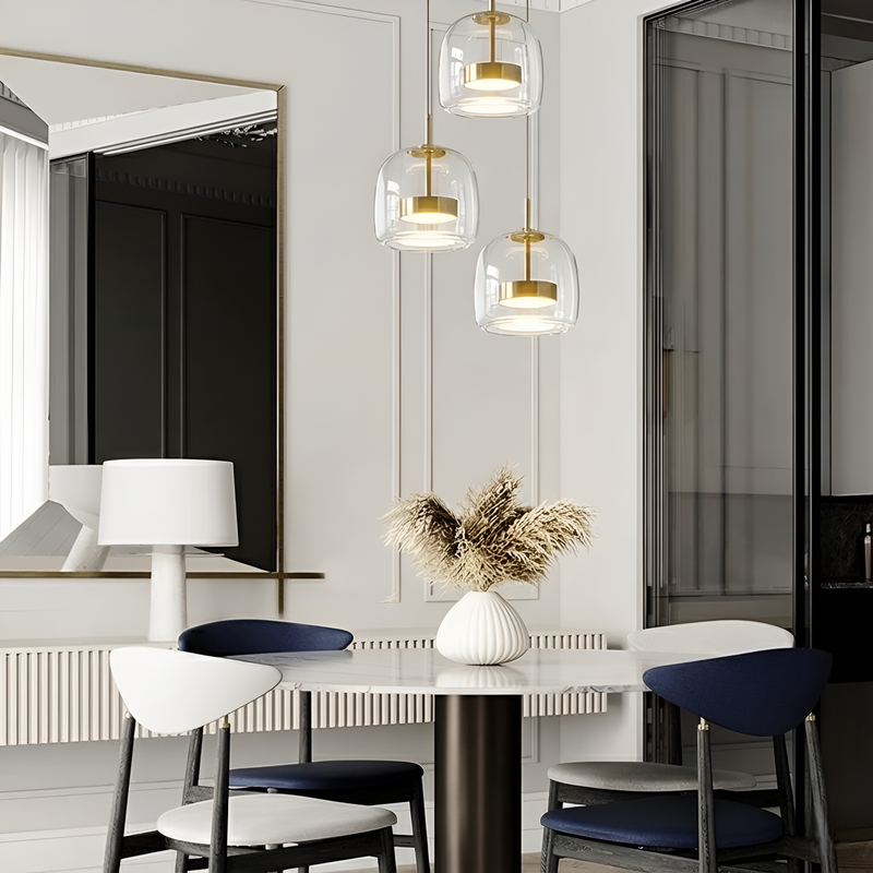 Підвісний світильник прозорий D-23 cm Led 9W Clear+Gold Jube 251231-100006774