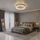 Стельові люстри срібні D-30 cm / D-40 cm / D-50 cm Led Chrome Crystal 260422-100007793