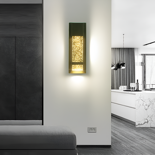 Світильник настінний чорний з прозорим плафоном H-35 cm Led 12W Black Bubbles Grand 251122-100006622