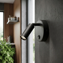 Настінний світильник чорний зі спотом H-11 cm D-8 cm G9 Black 251140-100006703