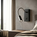 Настінний світильник чорний зі спотом H-12 cm L-37 cm Led 3W 3000K Black 251132-100006700