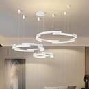 Підвісна люстра біла з пультом D-40+50+60 см Led 120W 3000K-6000K White Longi Circle new 250819-100005751