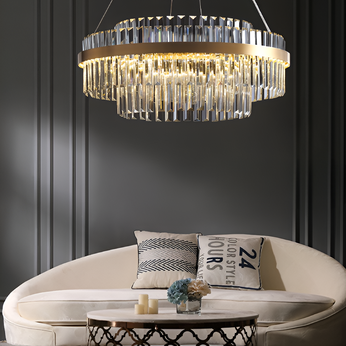 Підвісні люстри золоті D-60 cm / D-80cm Gold Elegance 250488-100004511