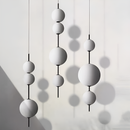 Підвісний світильник чорний з білими матовими плафонами Balloons Bubbles Black+White 250766-100005639