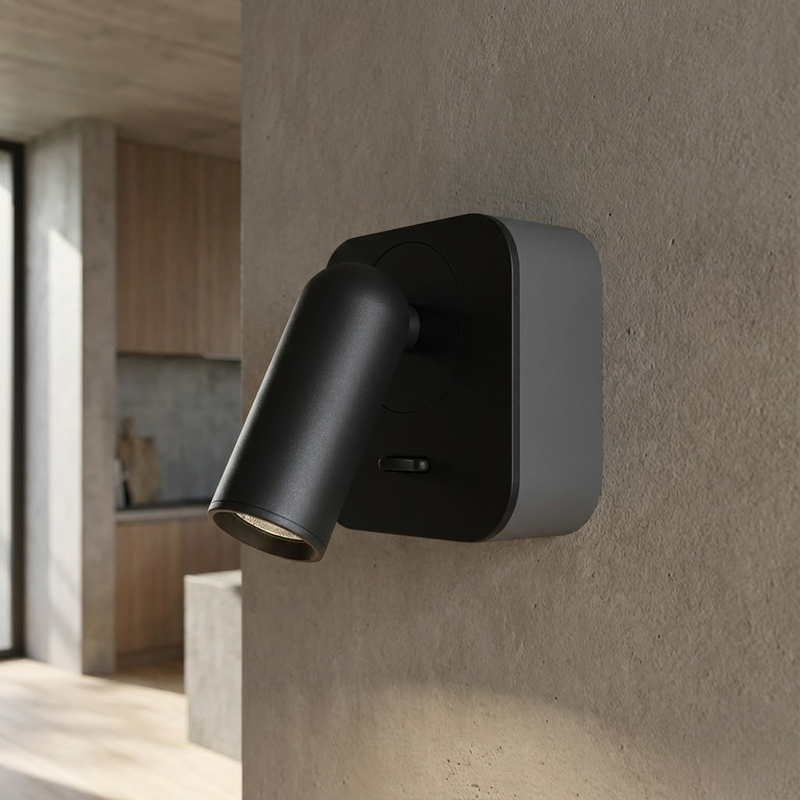 Настінний світильник чорний зі спотом H-8.5 cm Led 3W 3000K Black 251102-100006704