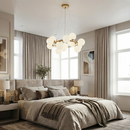 Люстра золота з білими плафонами D-60 cm G9x15 Gold + White Modo Bubbles 251131-100006732