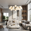 Люстра золота з білими плафонами D-75 cm G9x25 Gold + White Modo Bubbles 251131-100006733