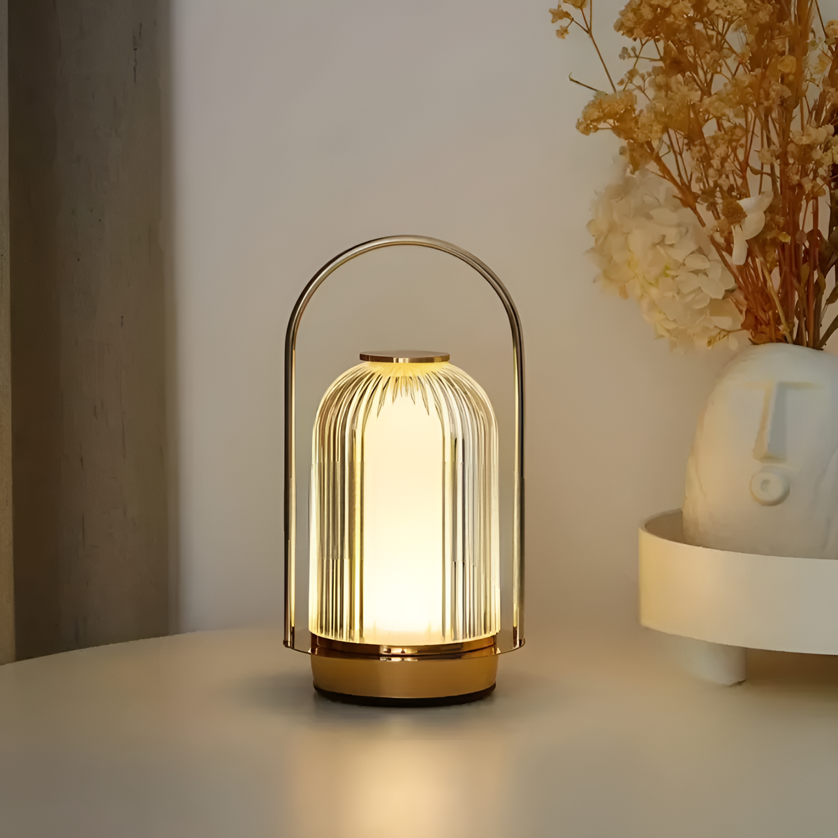 Настільна лампа з акумулятором 3000K-6000K Lume Arch Gold + Clear 250588-100004669