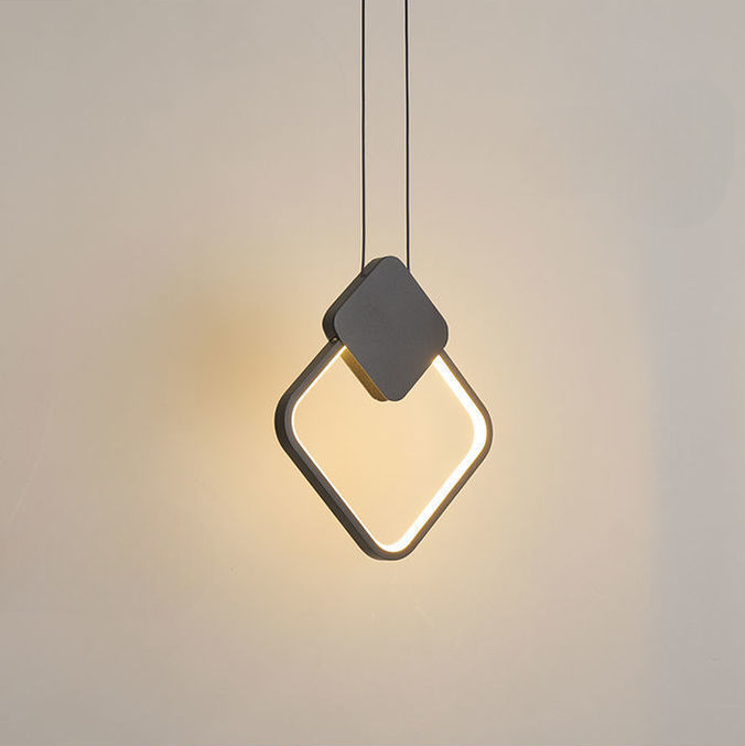 Підвісний світильник Clip rhombus 9W 4000К Black 250618-100005070