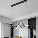 Люстра чорна підвісна хвиляста L-140 cm Led 80W Black Waves 250754-100005531