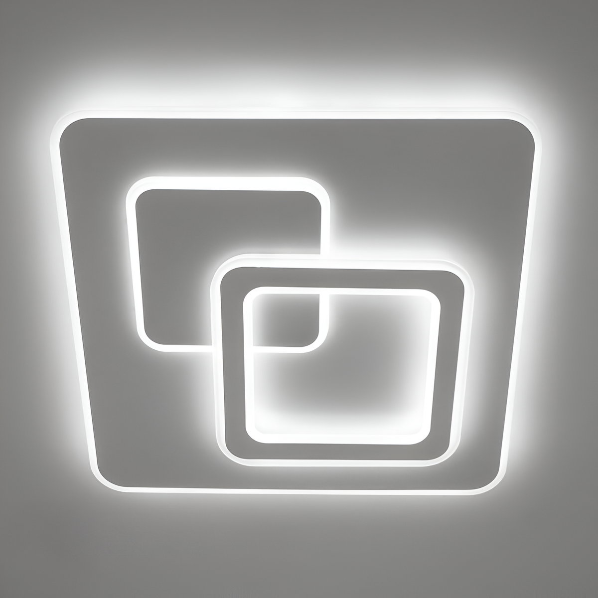 Ультратонка стельова біла квадратна люстра світлодіодна L-46 cm Led 70W White Home square 250874-100005739