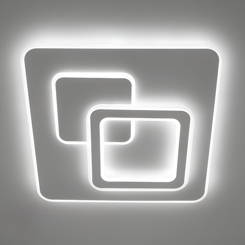 Ультратонка стельова біла квадратна люстра світлодіодна L-46 cm Led 70W White Home square 250874-100005739