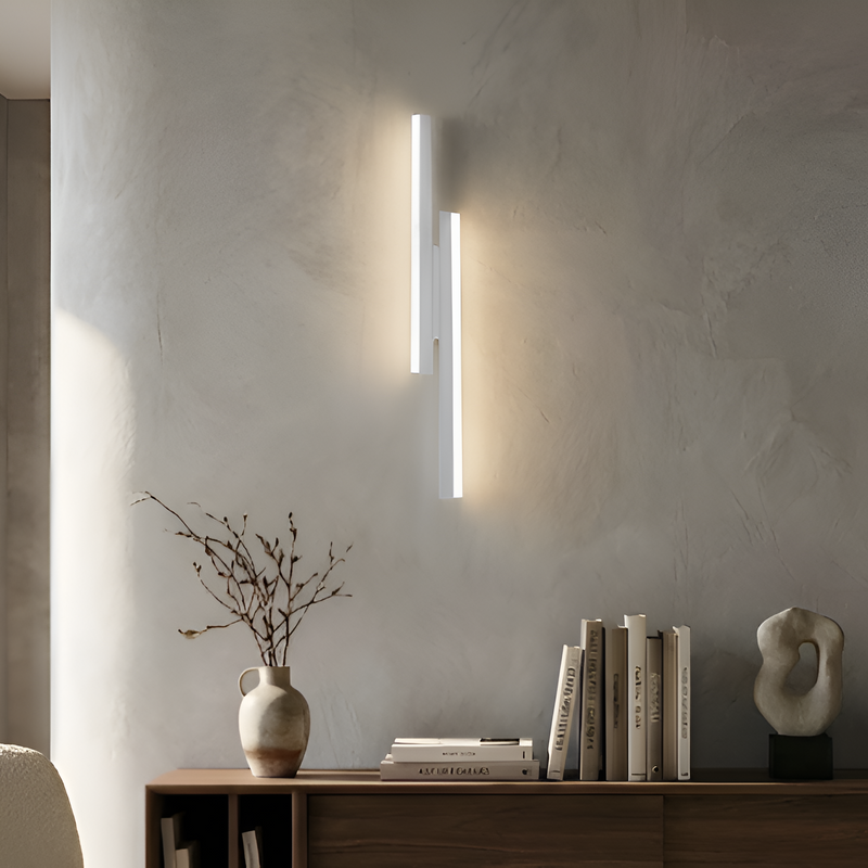 Настінний світильник білий з вимикачем H-50 cm Led 17W 3000K-6000K White Lines 251174-100006726