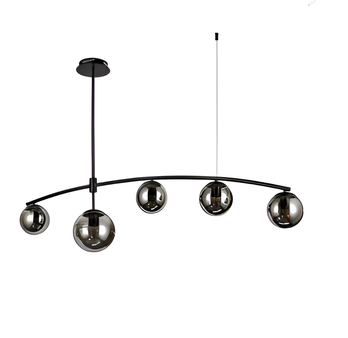 Підвісна люстра чорна L-125 cm E27*5 Black Bubbles 260131-100007120