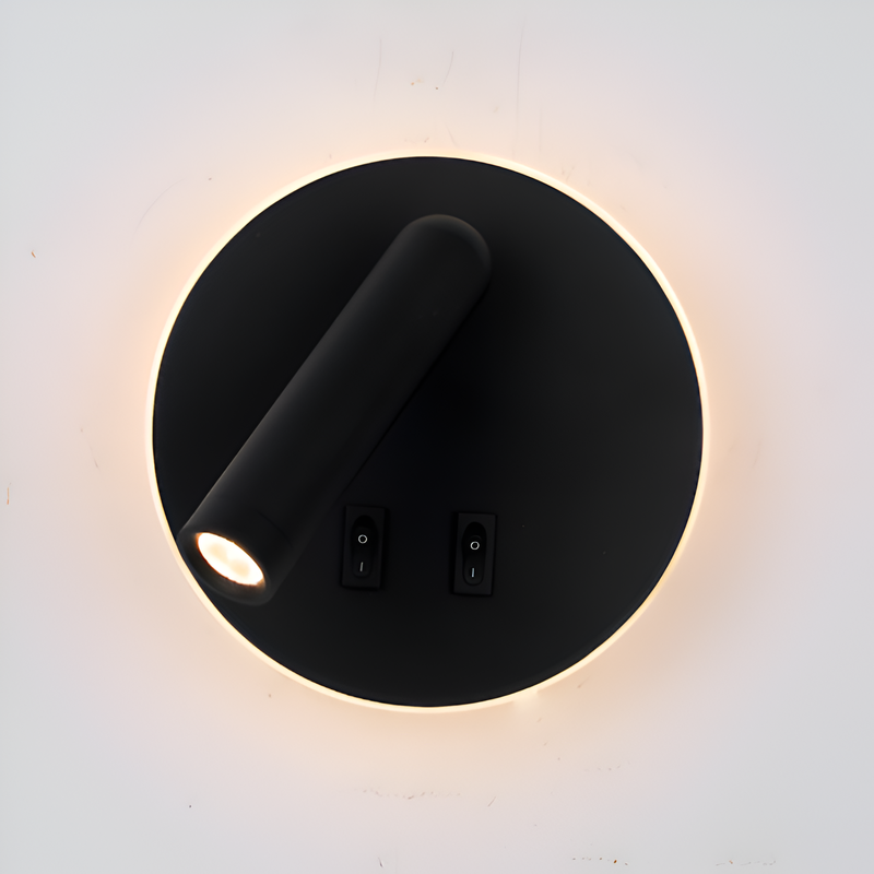 Настінний світильник чорний D-14.5 cm Led 8W 4000K Black Circle 251036-100006479