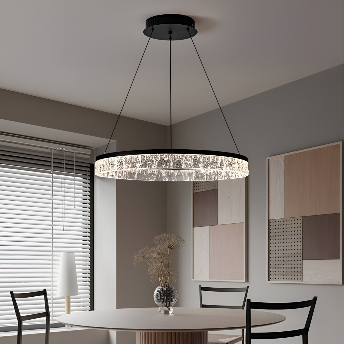 Підвісні люстри чорні D-60 cm / D-80 cm Led 100W Black Ice 250819-100005879