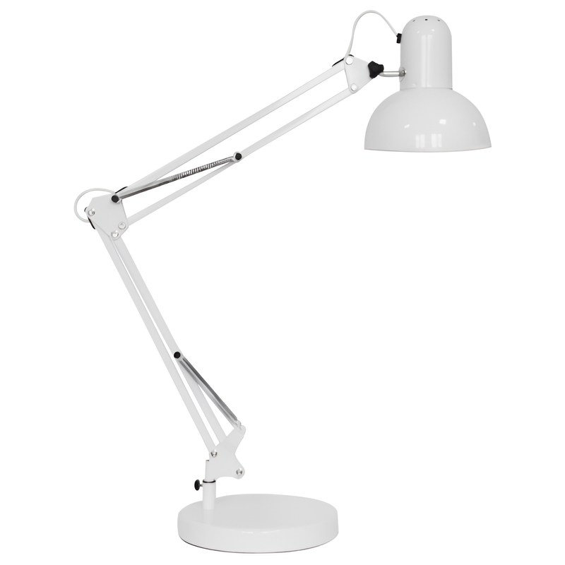 Настільна лампа біла регулююча L-33.5 cm E27 White Lamp 251064-100006371
