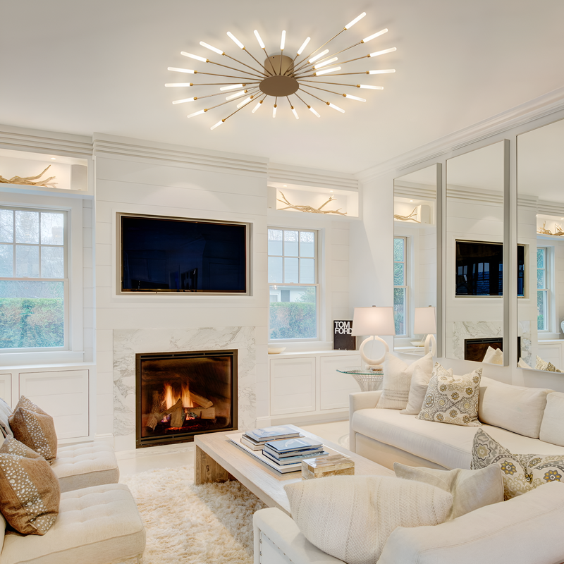 Стельовий світильник золотий D-100 cm Led 20W 4000K Gold Fan 251158-100006736