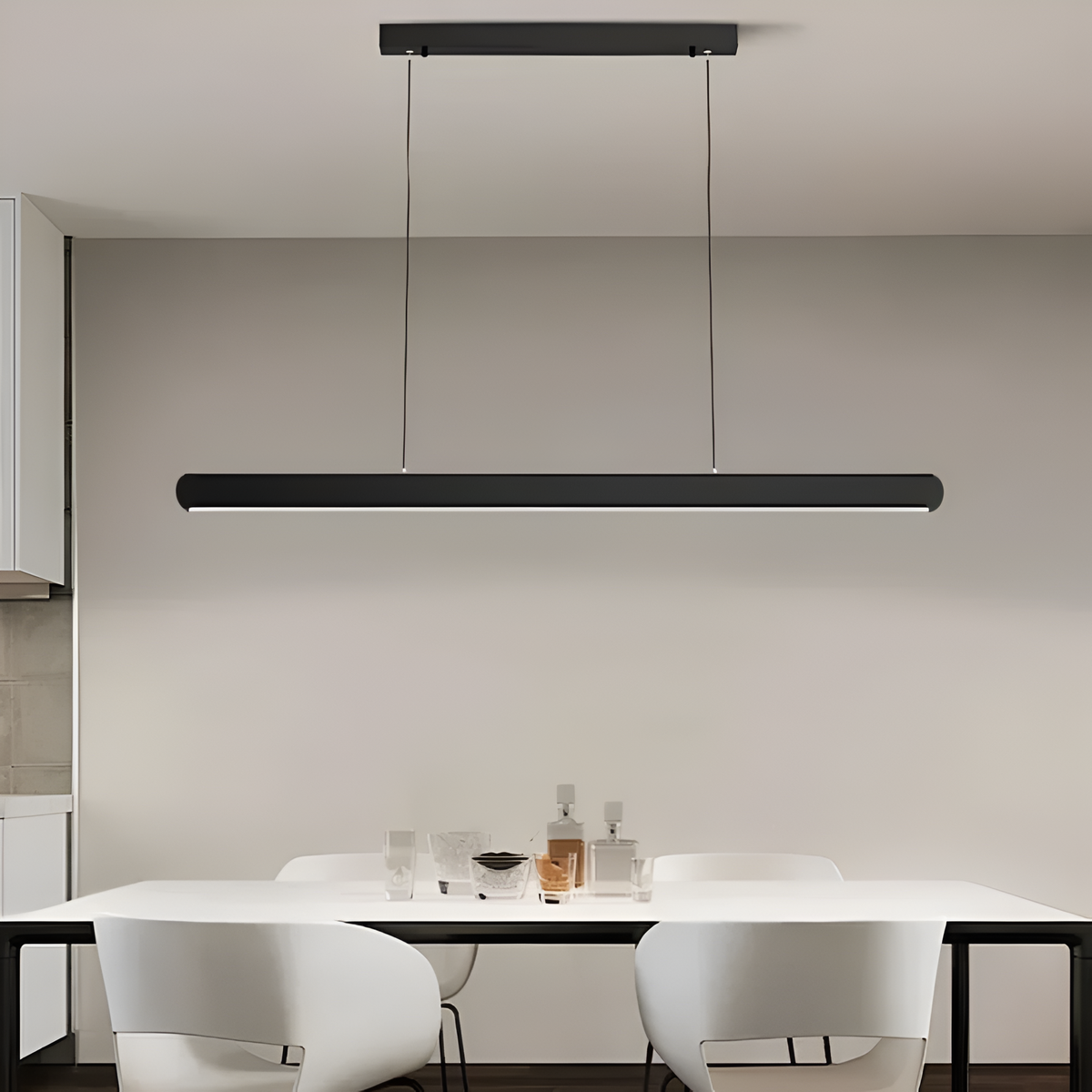 Підвісна люстра чорна L-120 cm Led 14W 4000K Black Line 251018-100006381