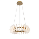 Підвісна люстра золота D-60 cm з пультом Led 3000K-6000K 50W Gold Flower 260388-100007738
