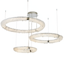 Підвісна люстра срібна D-80+60+50 cm Led 80W Chrome Premium Crystal Circles 260817-100008601