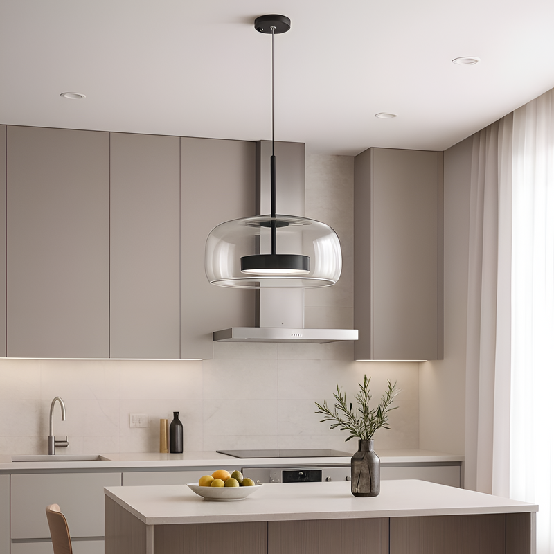 Підвісний світильник прозорий D-33 cm Led 9W Black+Clear Jube 251131-100006752