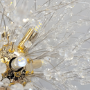 Люстра золота підвісна з намистинами Кульбаба D-50 cm Gold G9x9 Dandelion 260235-100007333