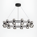 Люстра чорна D-83 cm Led 4100K Black Pendant 260219-100007461