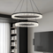 Люстра підвісна чорна D-40+60cm Led Black Ice Circle 250522-100004761
