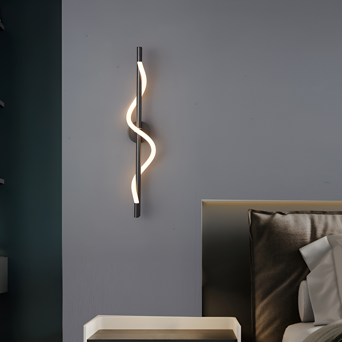 Настільний світильник чорний L-60 cm Led 8W 4000K Black Rope 251218-100006923