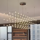 Підвісна люстра срібна L-100 cm Led 22W 3000K Silver Rain 251066-100006334