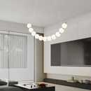 Підвісні люстри L-66 cm / L-95 cm / 105 cm Led Gold+Clear Pearls 251218-100006842