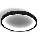 Стельова люстра чорна D-49 cm Led 72W 3000K-6500K Black Gofre 260248-100007397