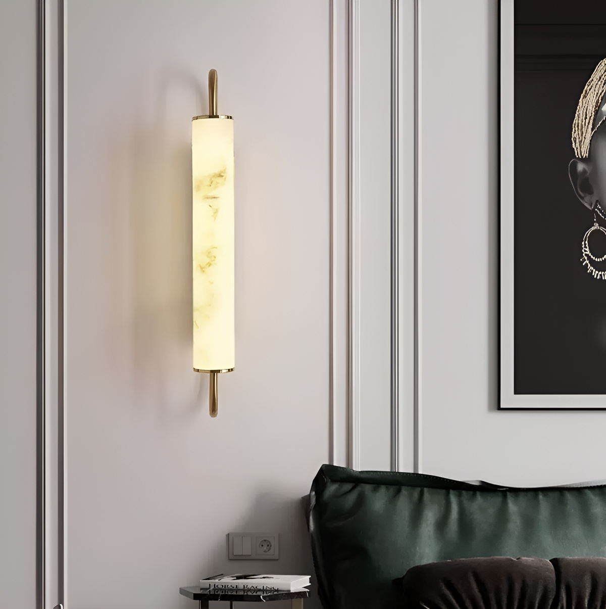 Настінний світильник золотий під мармур H-53 cm Led 20W 3000K-5000K Gold Marble 260122-100007258