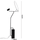 Торшер чорний з мармуром H-160 cm G9 Black Plate 260258-100007350