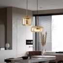 Підвісний світильник бурштиновий D-28 cm Led 8W 4000K Amber+Gold Jube 260118-100007219