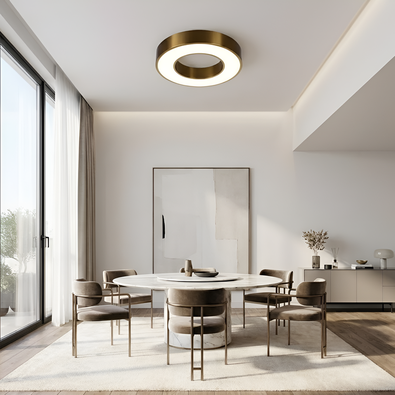 Стельва люстра золота кругла D-50 cm Led 80W 3000K-6000K Gold Bagel 251118-100006751