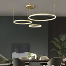 Підвісні люстри золота з кільцями у 3-х варіаціях Led Gold Circle Total rings 251018-100006314