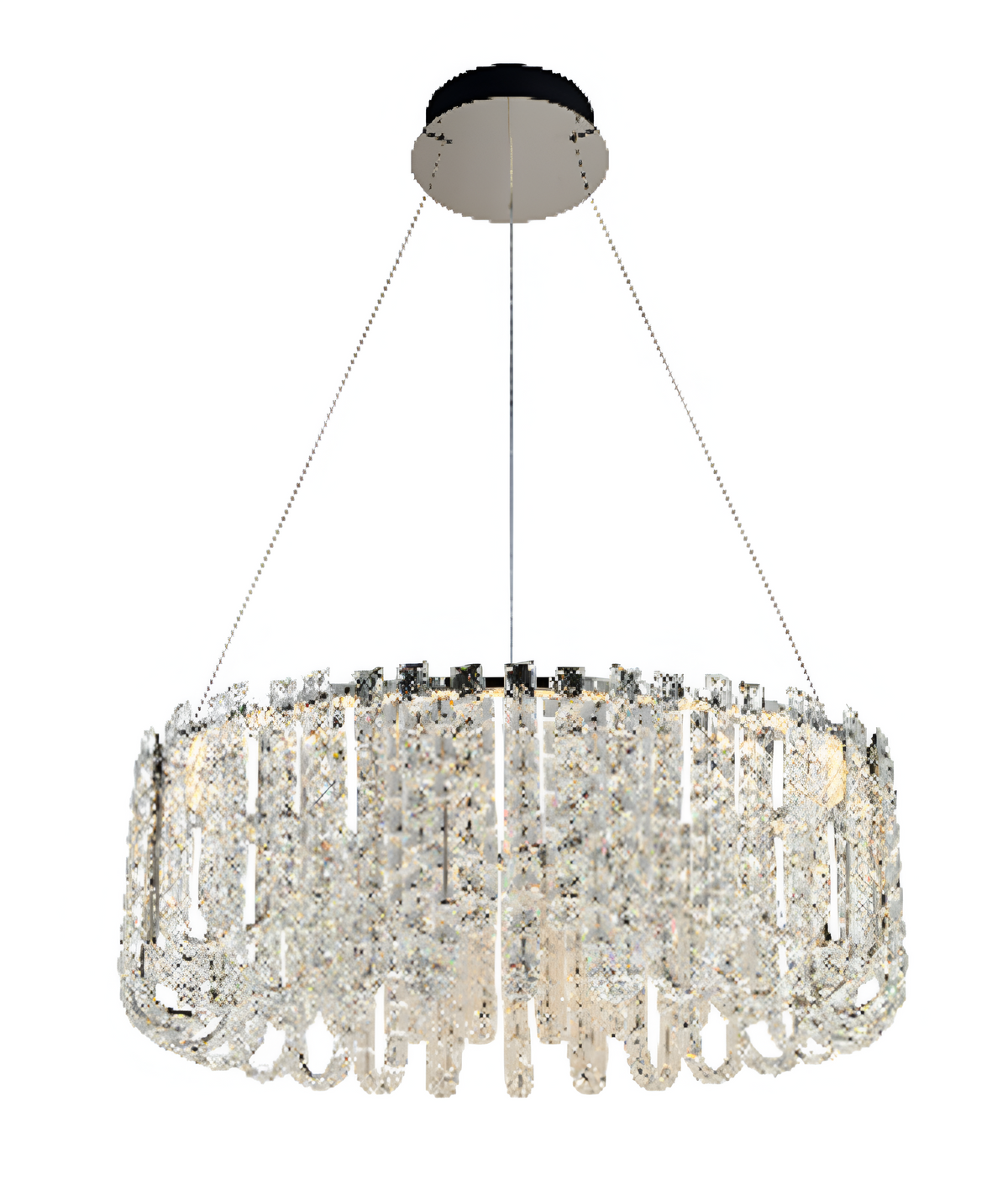 Підвісна люстра срібна L-80 cm Led 100W Chrome Loop 260817-100008603