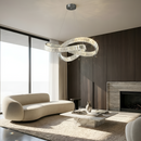 Підвісний світильник D-60 cm Led 64W 3000K 4000K 6000K Chrome Diamond Crystal 251222-100006810