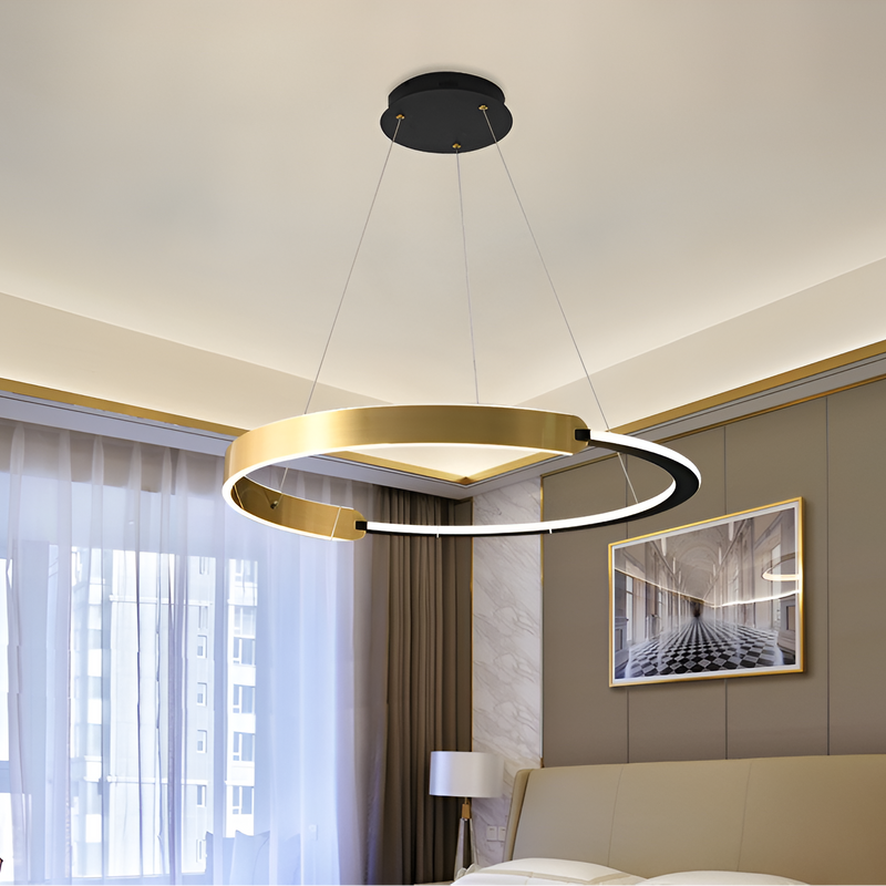 Люстра D-60cm Led 50W 3000K-6000K Black + Gold Rimy twotone 251121-100006695