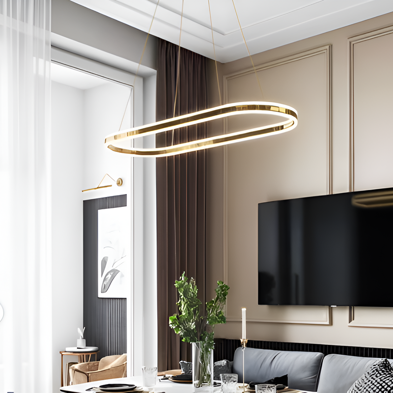 Підвісний світильник золотий L-100 cm Led 44W Gold Oval 251121-100006680