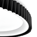 Стельова люстра чорна D-49 cm Led 72W 3000K-6500K Black Gofre 260248-100007397