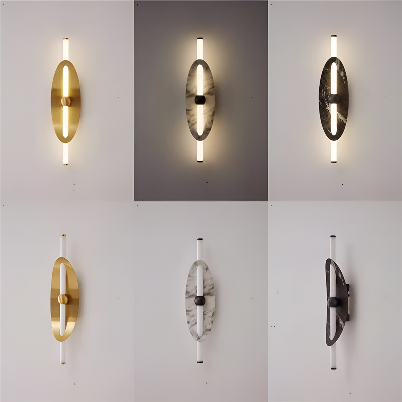 Настінний світильник з імітацією мармуру сірий H-80 cm Led 8W Grey Imitation 251131-100006589