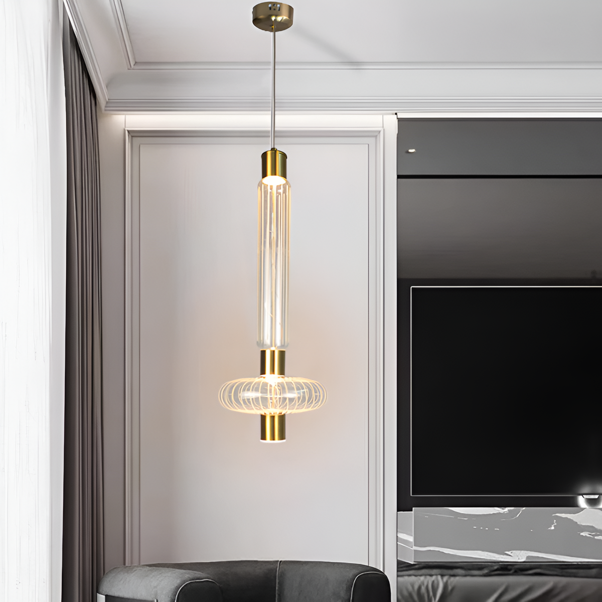Підвісний світильник золотий H-49.5 cm Led Gold Tron 260222-100007416