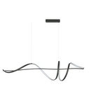Люстра підвісна чорна хвиляста L-120 cm Led 43W 4000K Black Wave spiral 250780-100005532