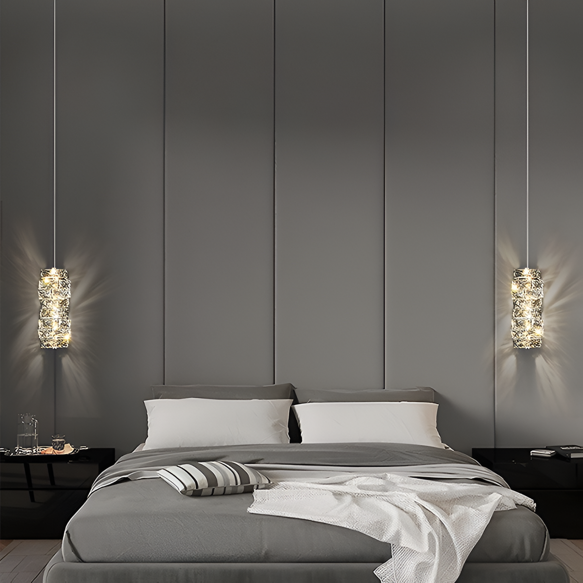 Підвісний світильник срібний Led 13W 3000K-6000K Chrome Crystal Shine Diamond 260235-100007383